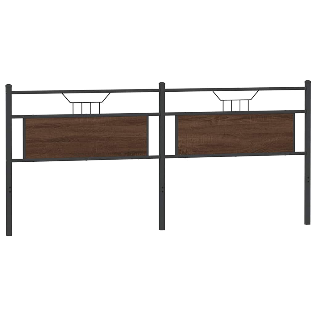 Ersatz-Kopfteil Räuchereiche 75 cm Holzwerkstoff und Stahl