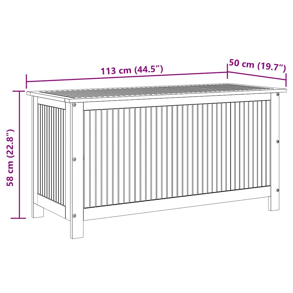 Gartenbox 90x50x58 cm Massivholz Akazie