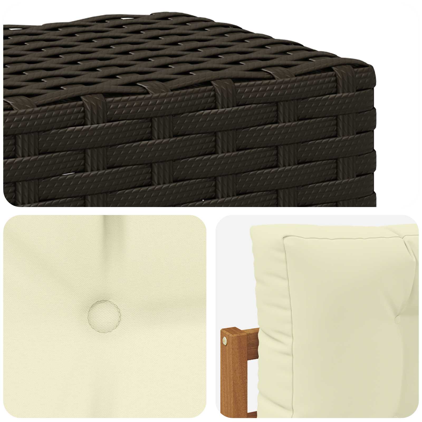 2 Stück Outdoor-Sofa Natur