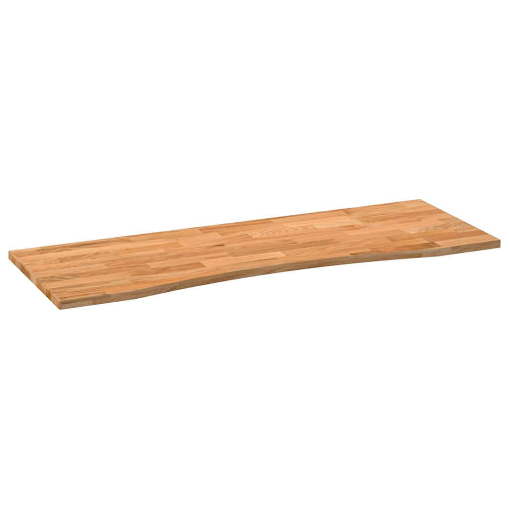 Schreibtischplatte Unbehandelt 80x50x2,5 cm Massivholz Eiche