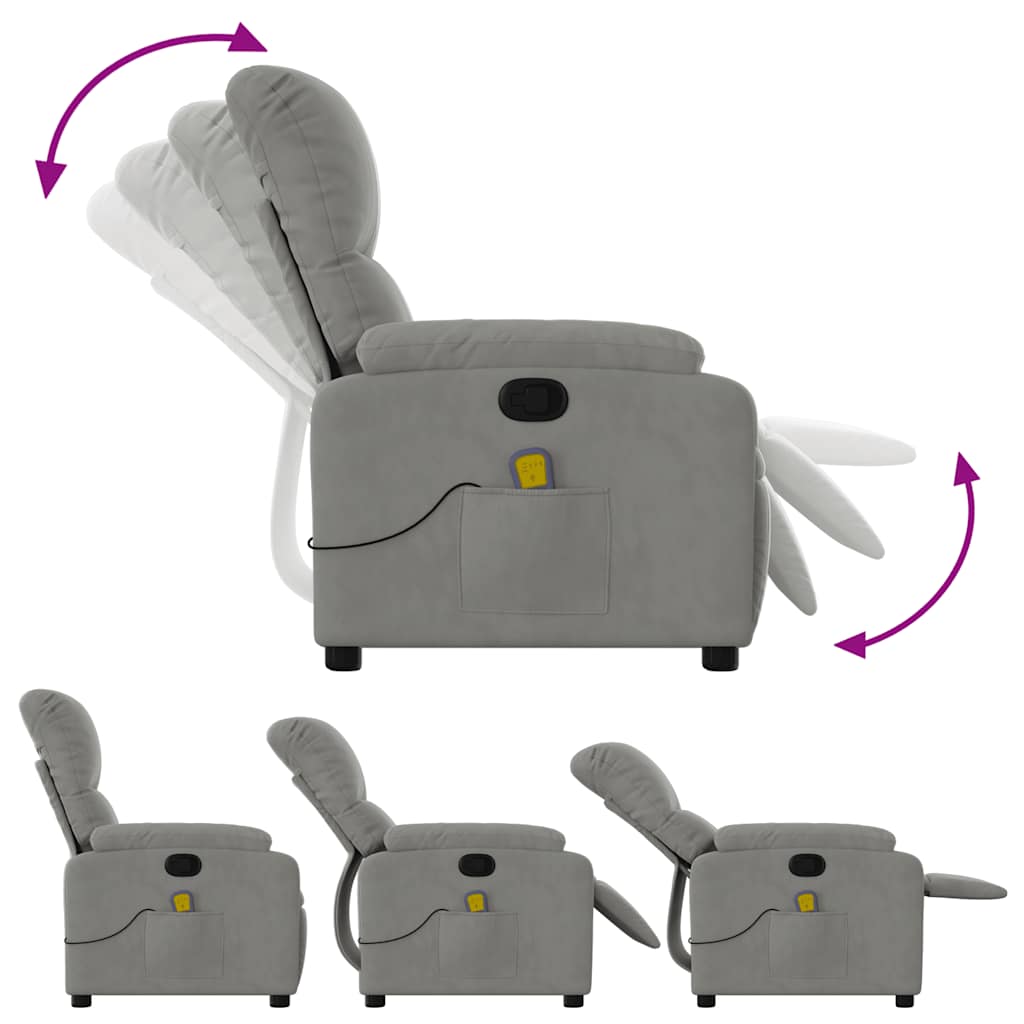 Relaxsessel Elektrisch Braun Mikrofasergewebe