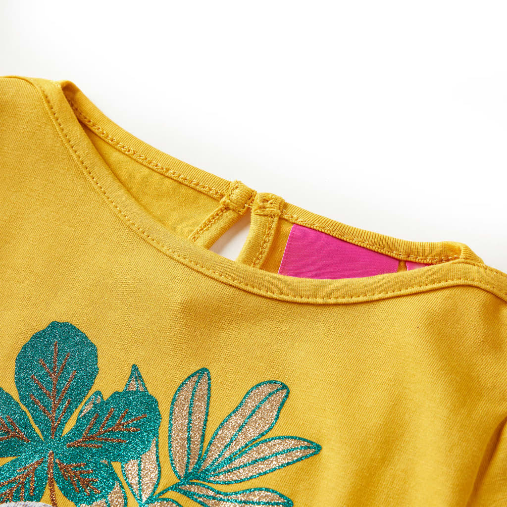 Kinder-Langarmshirt Ocker 140