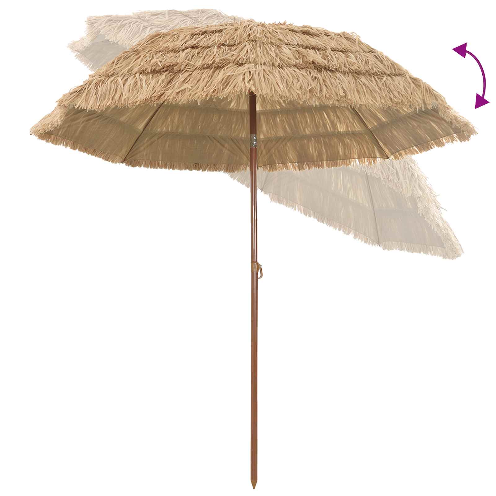 Garten-Sonnenschirm Natur 160 x 160 x 196 cm