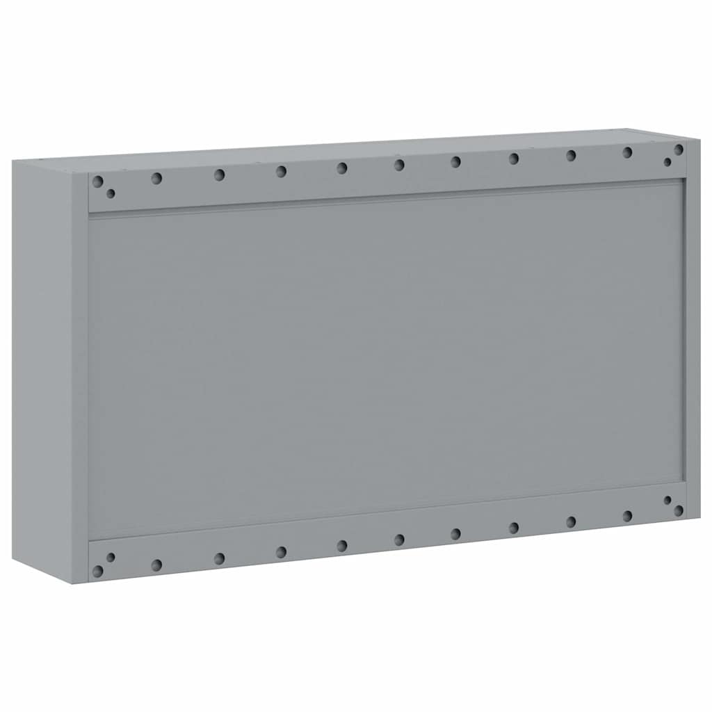 Werkzeugschrank mit Regal Schwarz und Grau 55 x 55 x 55 cm
