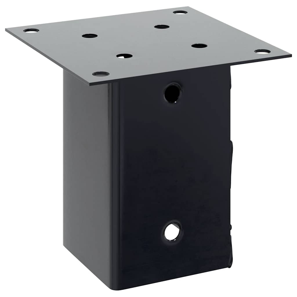 Pfostenträger Quadratisch 4Stk. Silber 46x46mm Verzinkter Stahl
