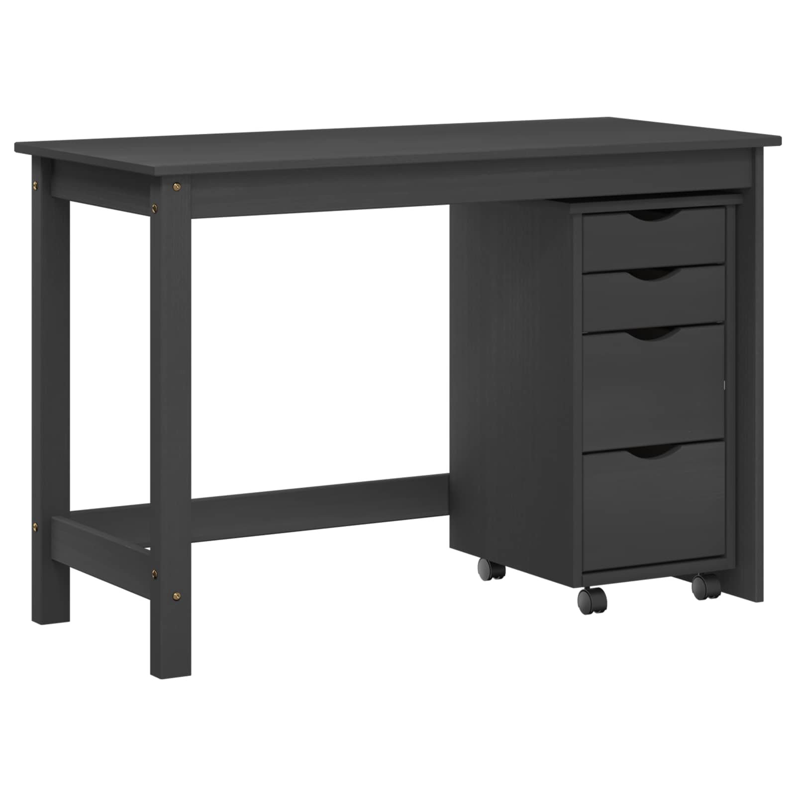 Desk und Rolling Cabinet Set MOSS 2 pcs Honigbraun