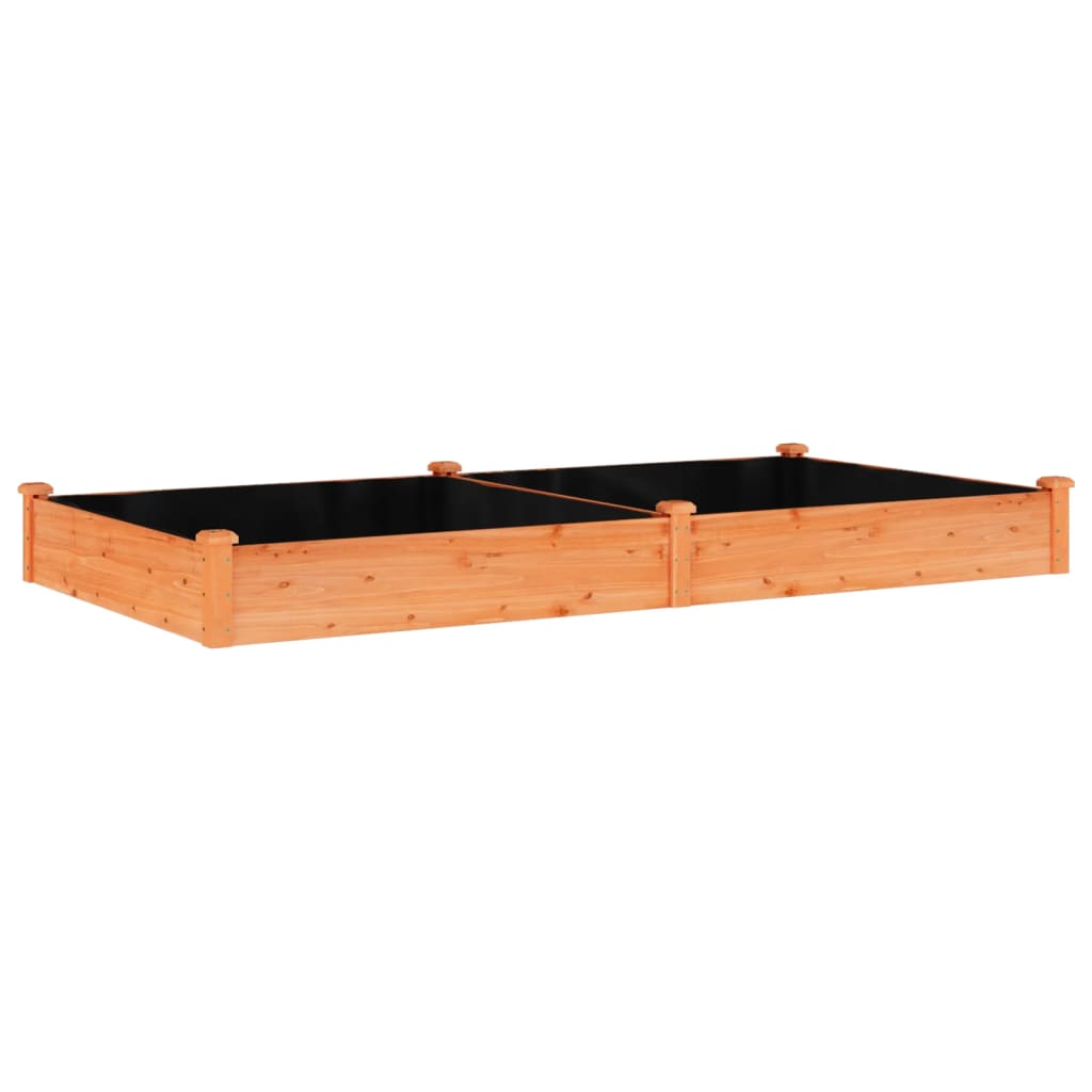 Hochbeet mit Einsatz Grau 120x45x25 cm Massivholz Tanne