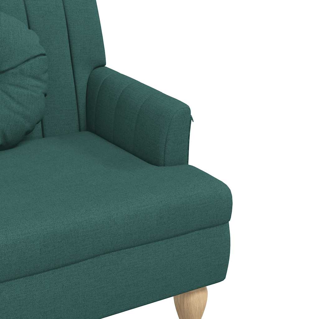 Sitzbank mit Kissen Dunkelgrau 113x64,5x75,5 cm Stoff
