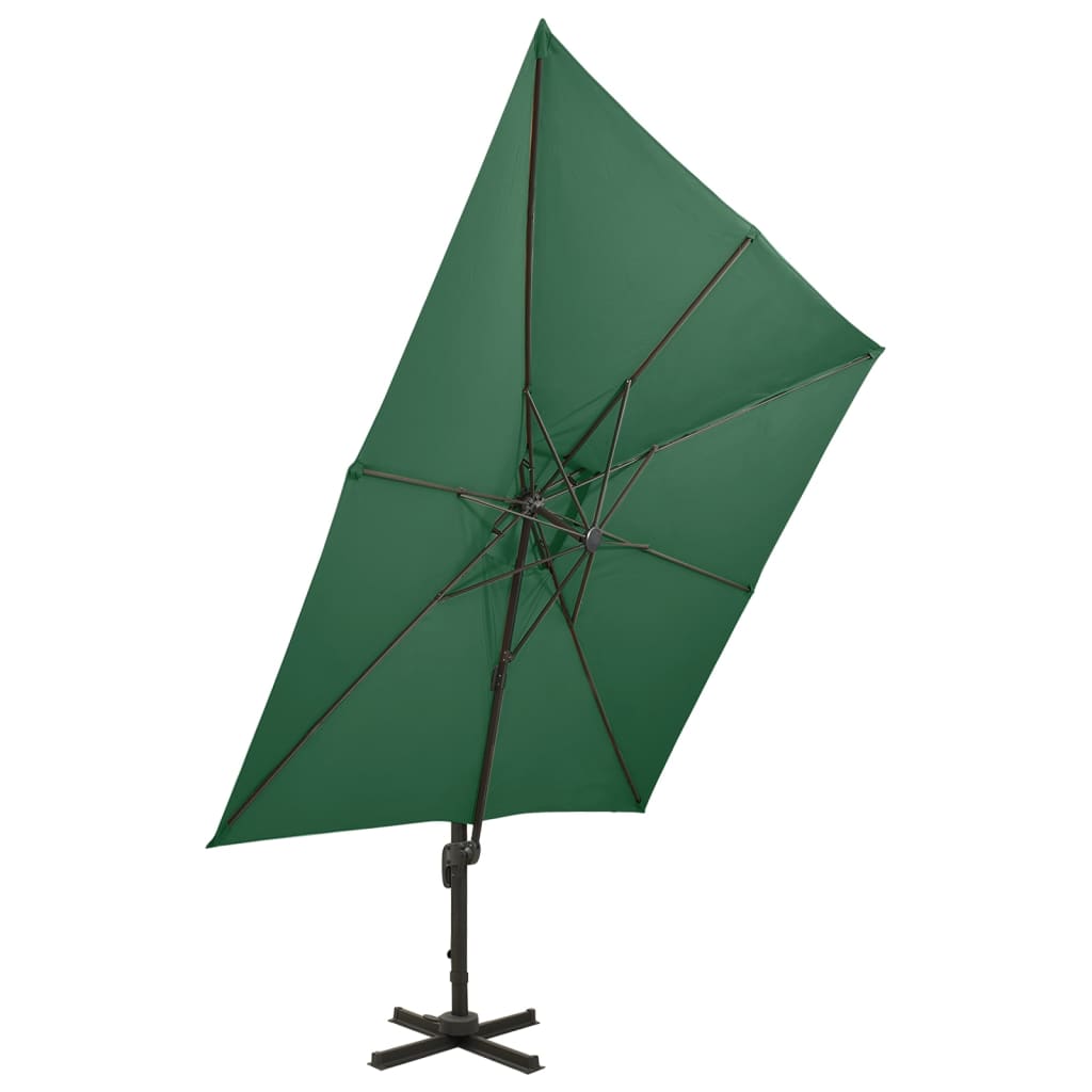 Ampelschirm mit Doppeldach 300 x 300 cm Sand