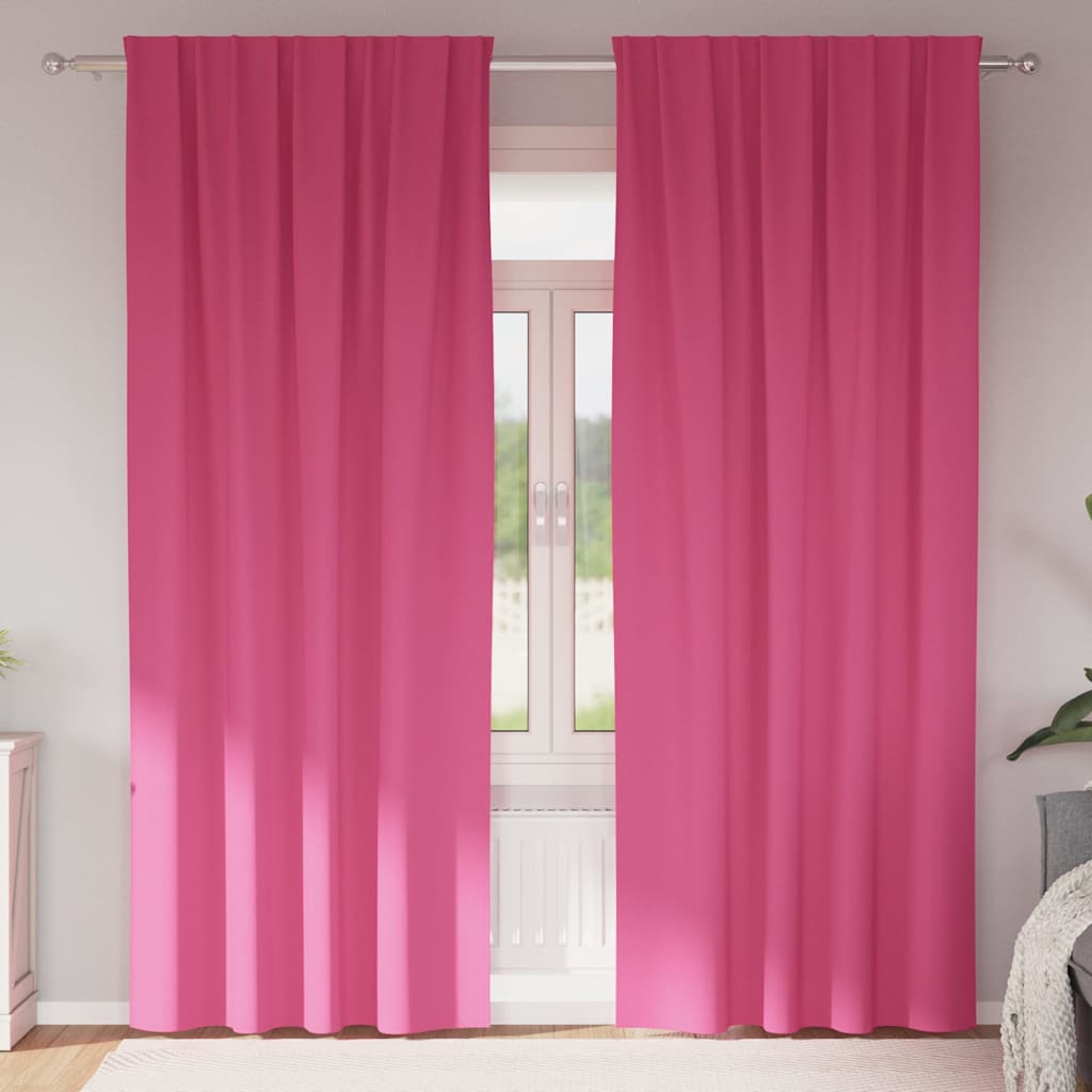 Verdunkelungs-Vorhänge mit Ringen 2 pcs Beige 140 x 140 cm