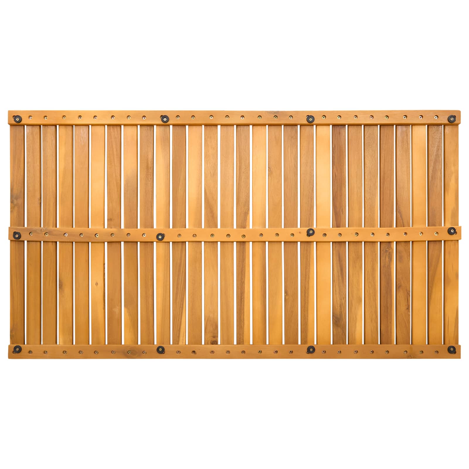 Badematte Uni Braun 60 x 40 cm Massives Akazienholz