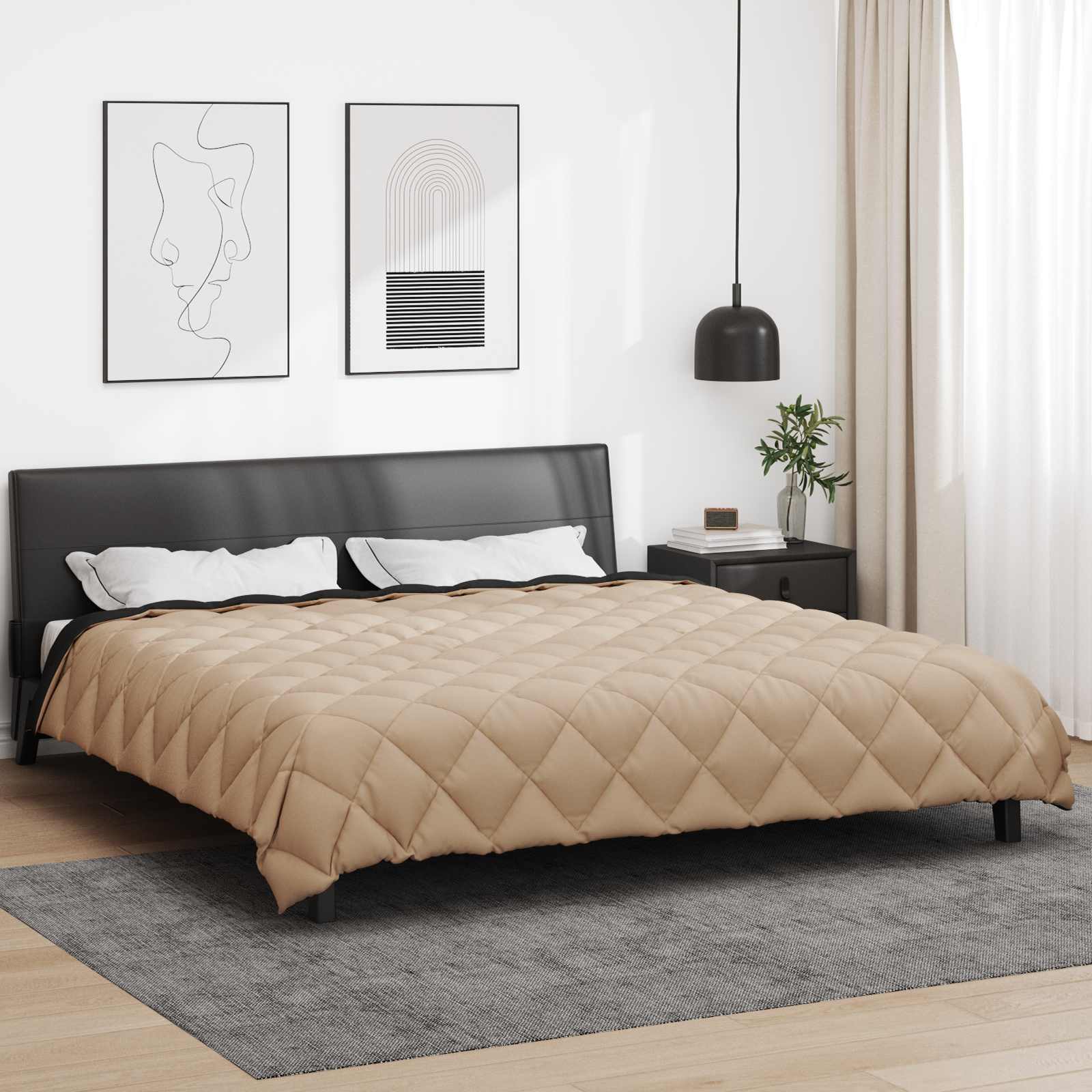 Winterbettdecke Anthrazit 135 x 200 cm Mikrofaser