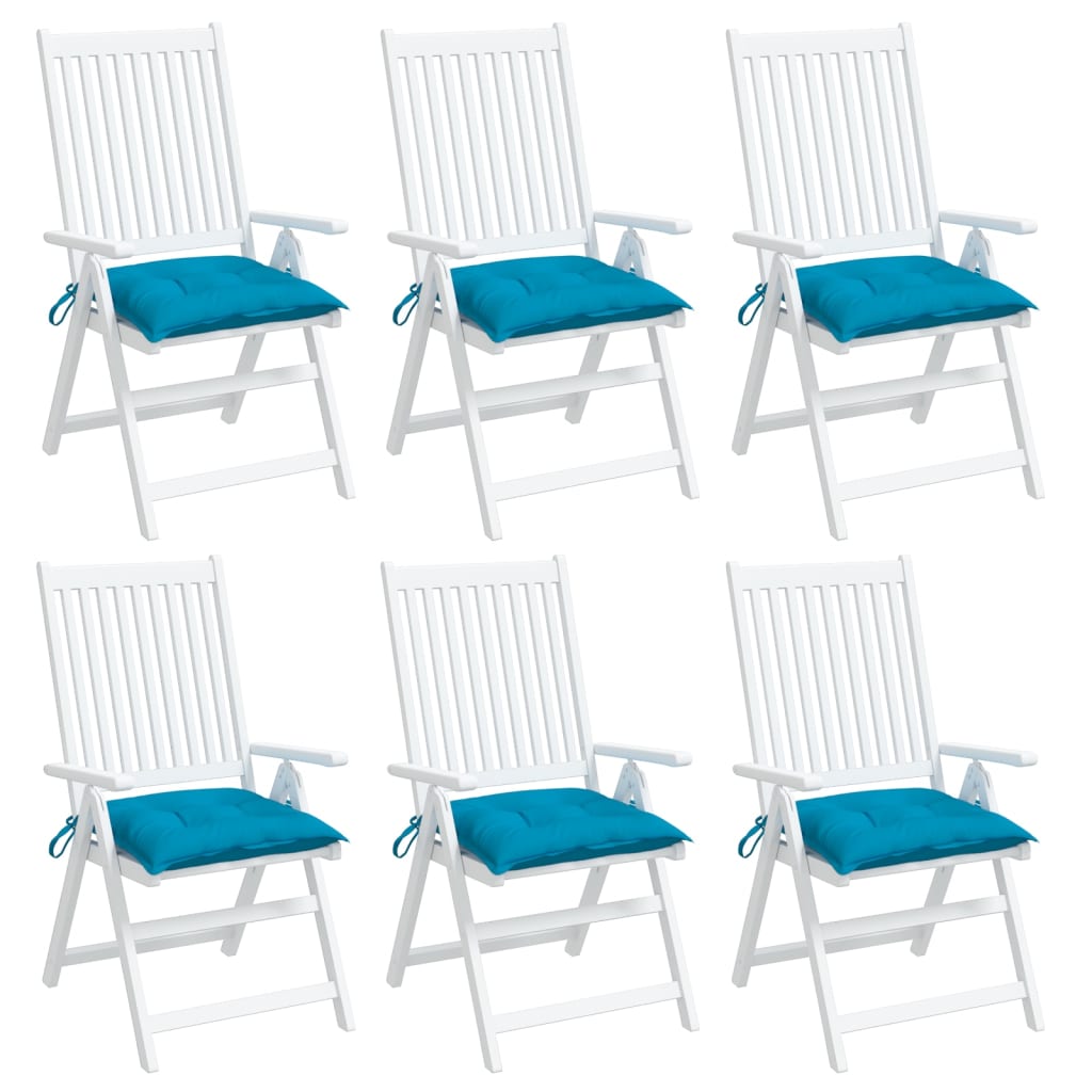 Stuhlkissen 4 Stk. Hellblau 40x40x7 cm Oxford-Gewebe
