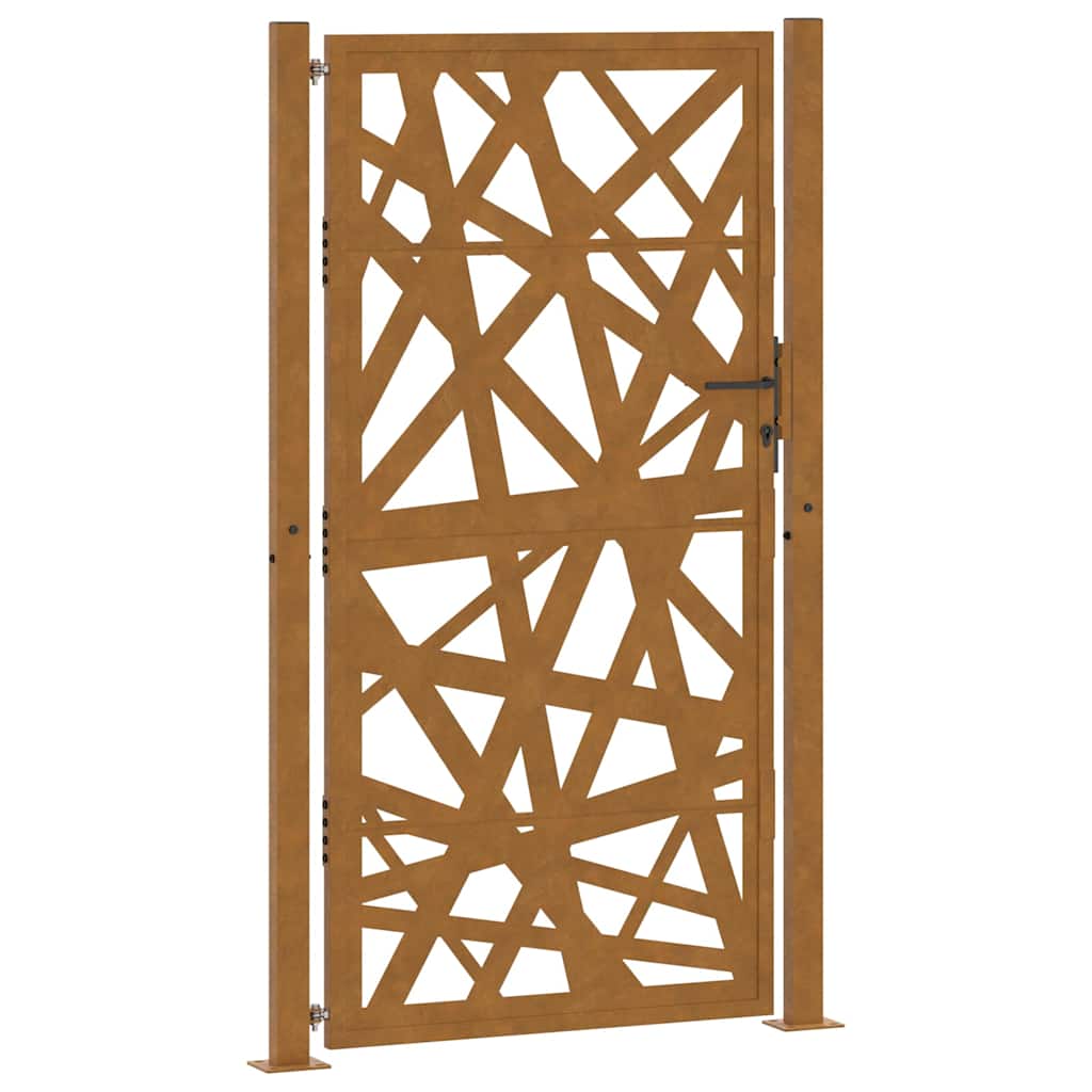 Gartentor Schwarz 100x100 cm Stahl Lichtdesign
