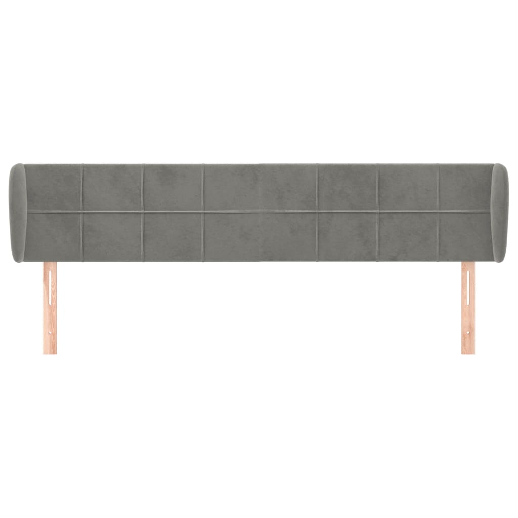 Kopfteil mit Ohren Dunkelblau 93x23x78/88 cm Samt