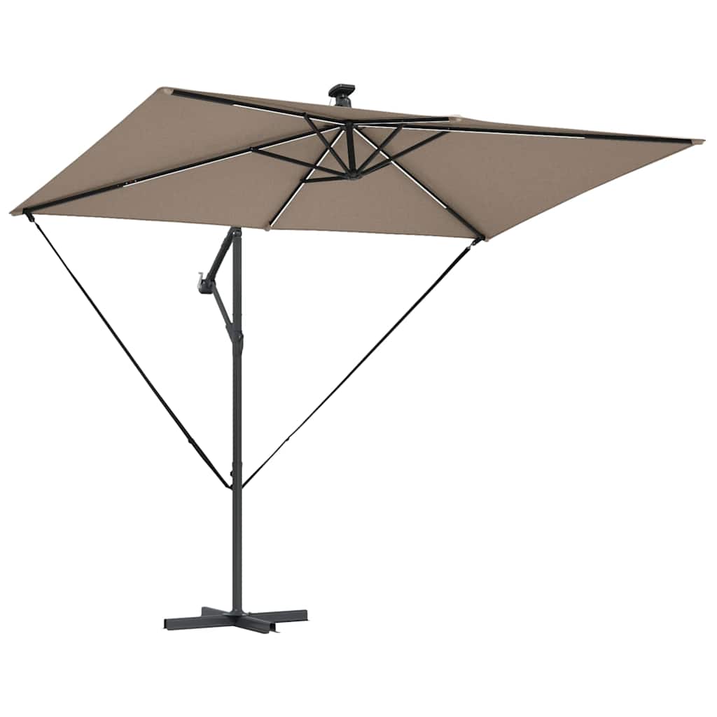 Sonnenschirm Sand 294 x 200 x 270 cm Polyester und Aluminium