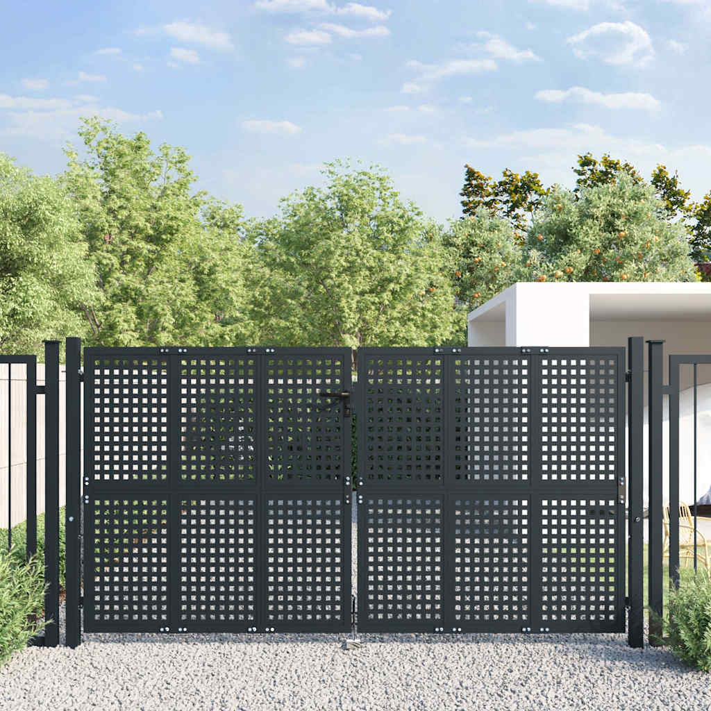 Gartentor Anthrazit 100x75 cm Stahl