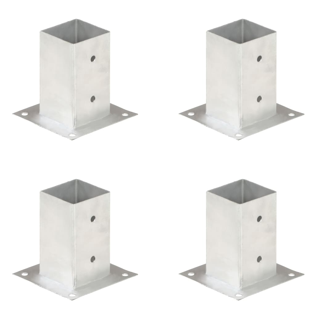 Pfostenanker 4 Stk. Verzinktes Metall 71 mm