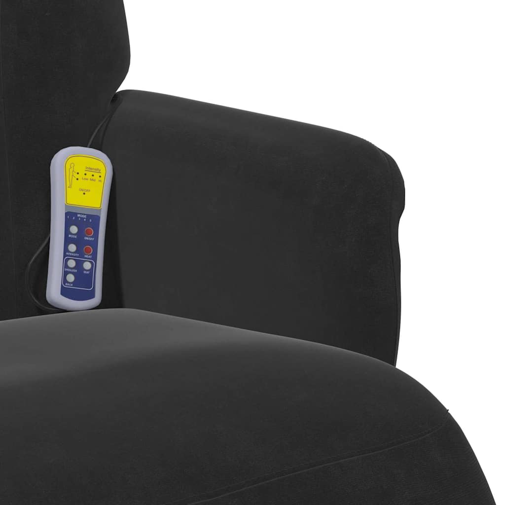 Massage Relaxsessel Dunkelgrau 91 x 71 x 105 cm Samt