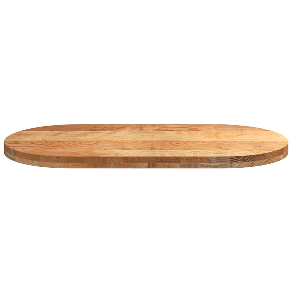 Tischplatte 80x40x2 cm Massivholz Eiche Oval