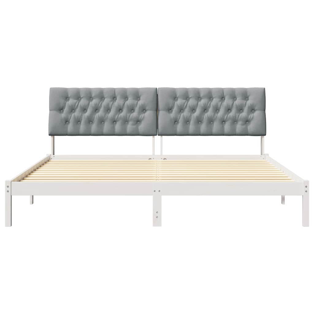Bettgestell mit gepolstertem Kopfteil Braun 200 x 200 cm