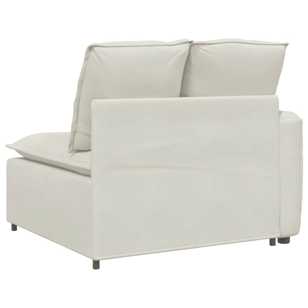 Modulares Sofa Endmodul mit Armlehne Kissen Blau 100 cm
