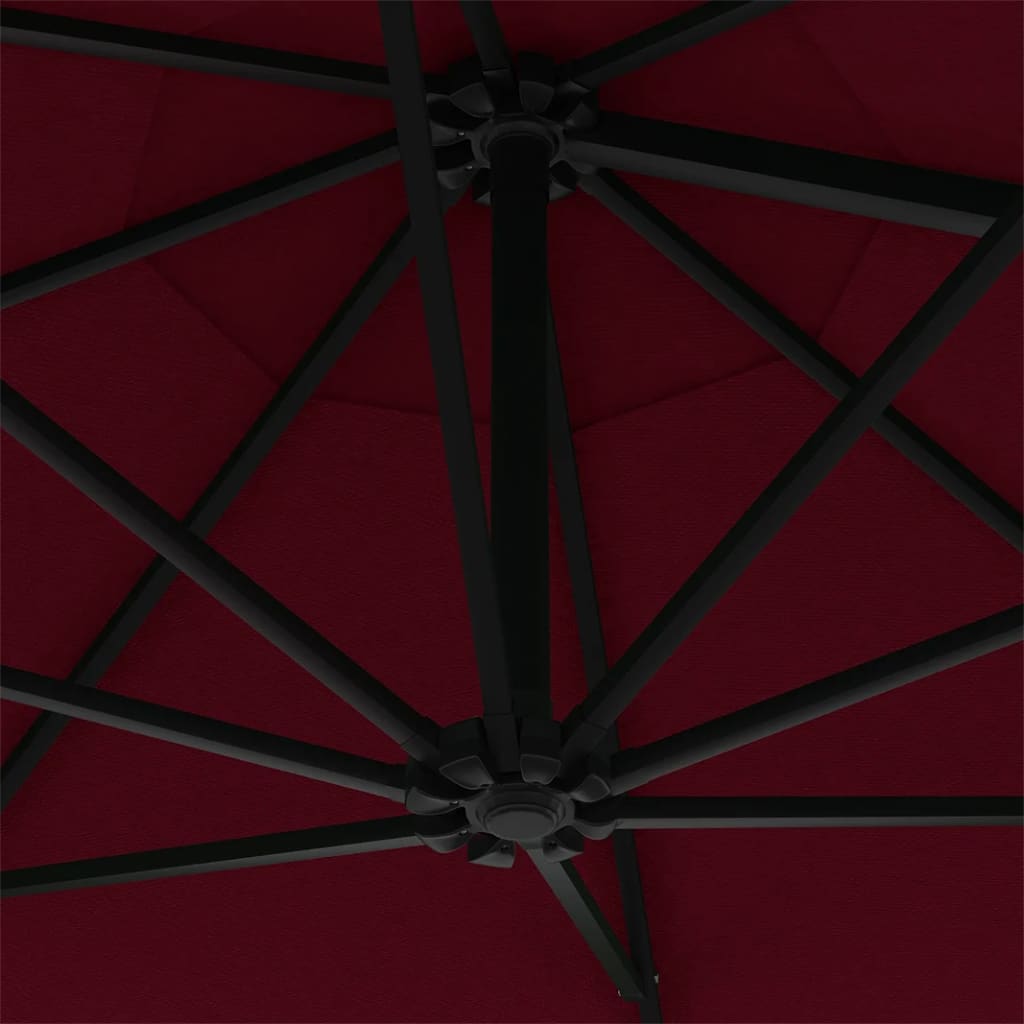 Sonnenschirm zur Wandmontage mit Metall-Mast 300 cm Sandweiß