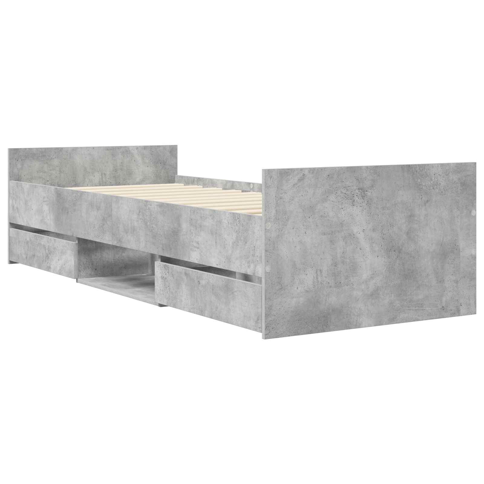 Bettgestell mit Kopf- und Fußteil Weiß 100x200 cm