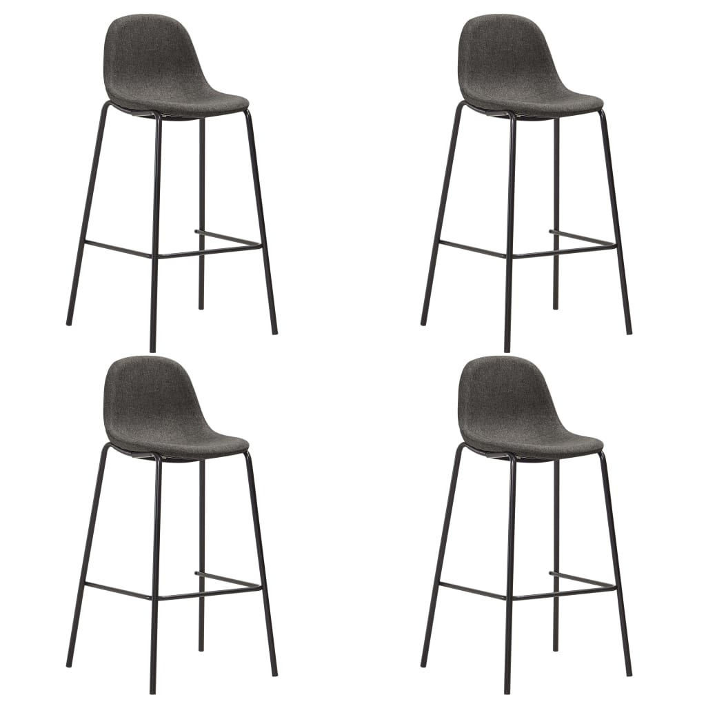 Barhocker 6 Stk. Schwarz Stoff