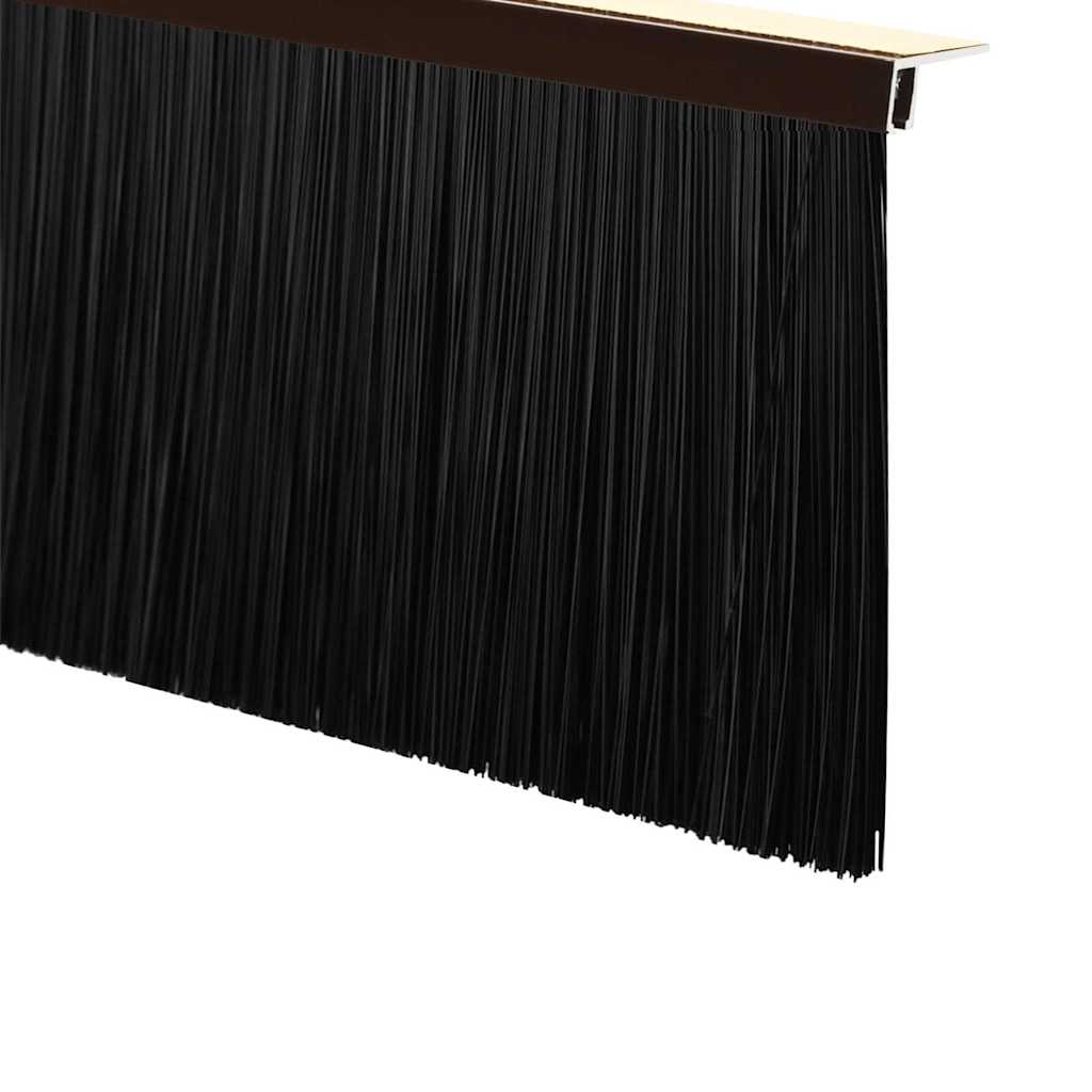 Selbstklebende Türbürstendichtungen 2 pcs Braun 100 cm