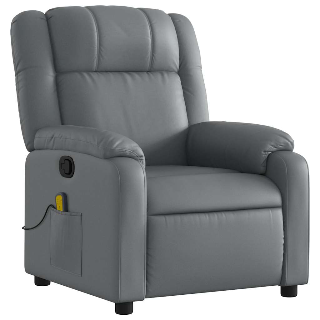 Massage-Relaxsessel, Kunstleder, Schwarz