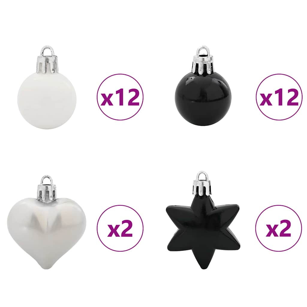 Weihnachtskugel-Set 40 pcs Gold und Rot Kunststoff