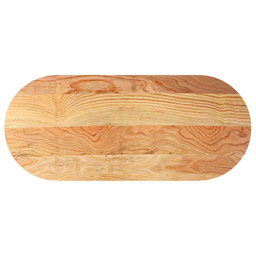Tischplatte 80x40x2 cm Massivholz Eiche Oval