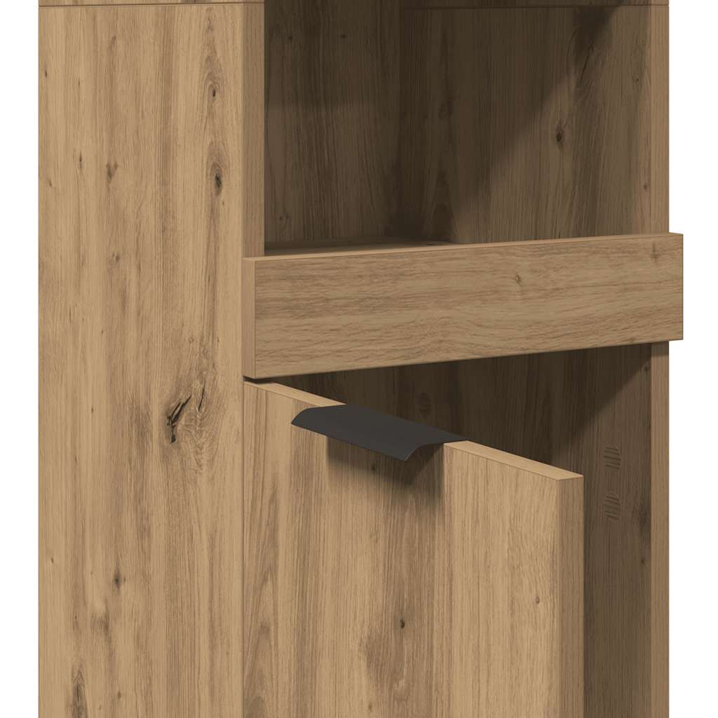 Badschrank Weiß 32x34x188,5 cm Holzwerkstoff