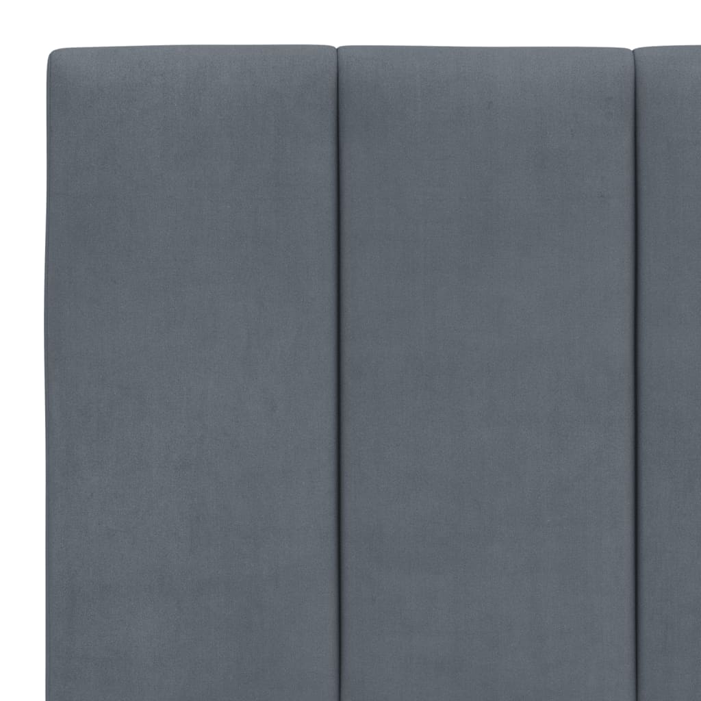 Bett mit Matratze "Hanko" Hellgrau 80x200 cm Samt