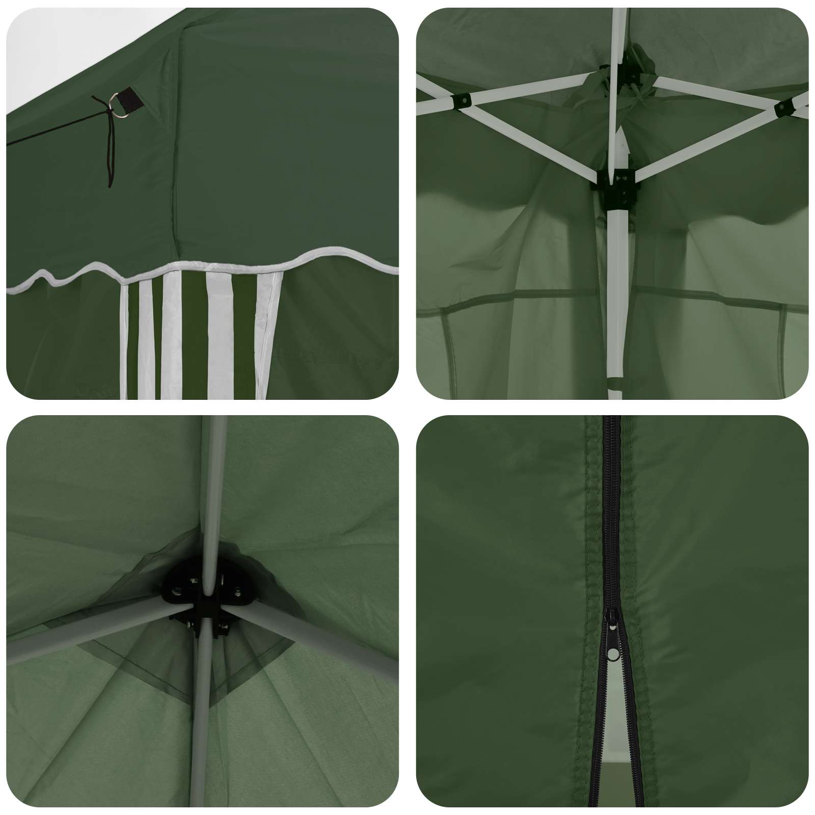 Pop-up Partyzelt 575 x 290 x 245 cm Creme