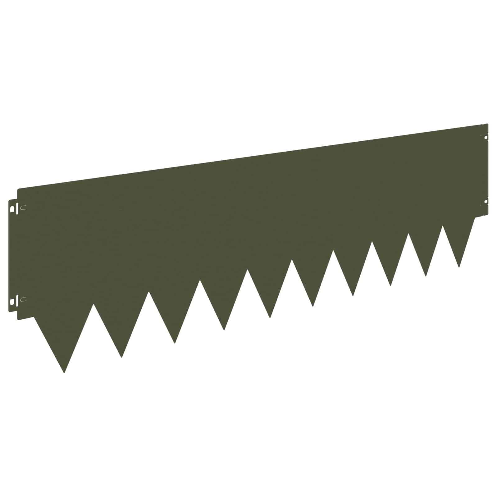 Raseneinfassung 10 pcs Länge Höhe 103 x 15 cm Stahl Schwarz