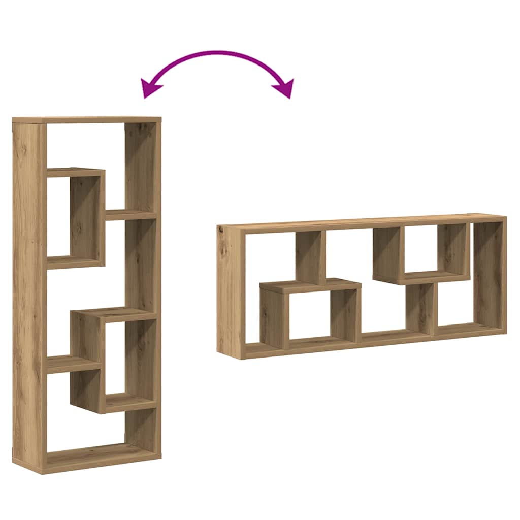 Wandregal Weiß 36x16x90 cm Holzwerkstoff