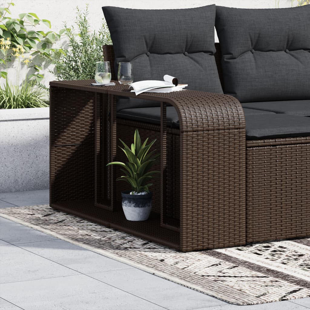 Lagerregale 2 Stk. Schwarz Poly Rattan