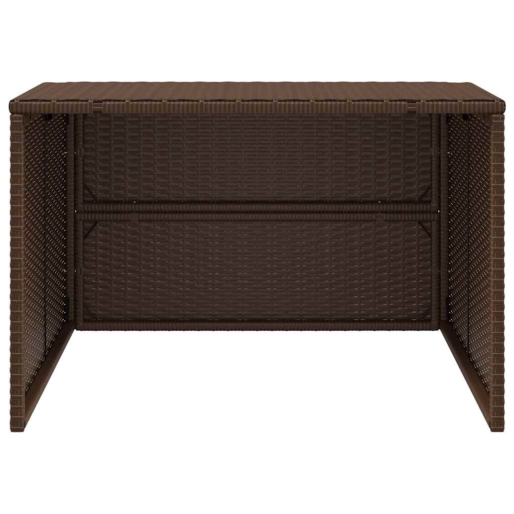 Mähroboter-Garage Schwarz 86x90x52/57 cm Poly Rattan