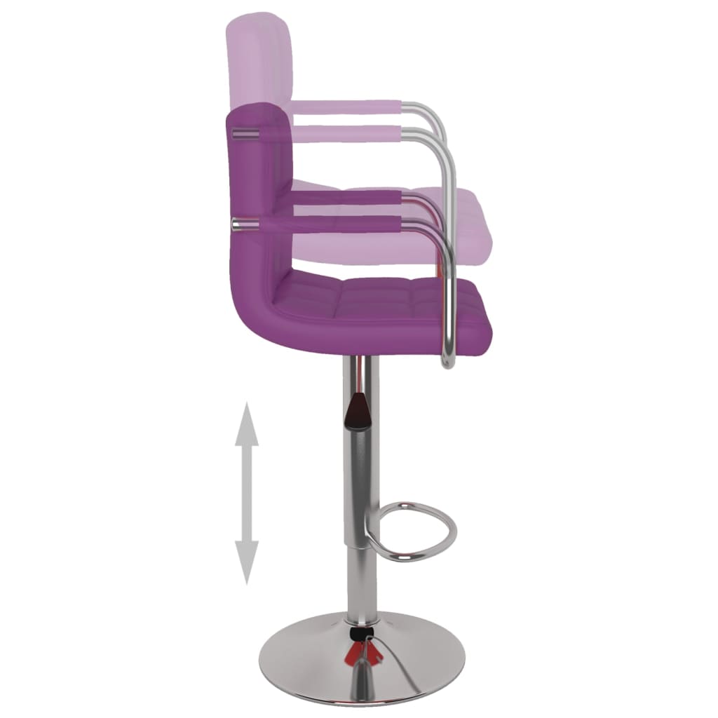 Barhocker 2 Stk. Rot Kunstleder