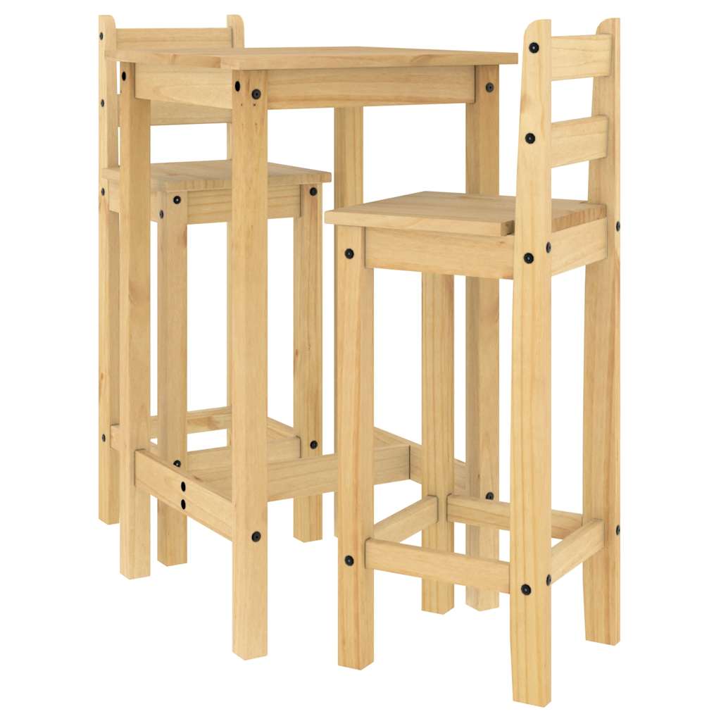 5-tlg. Bar-Set Massivholz Kiefer