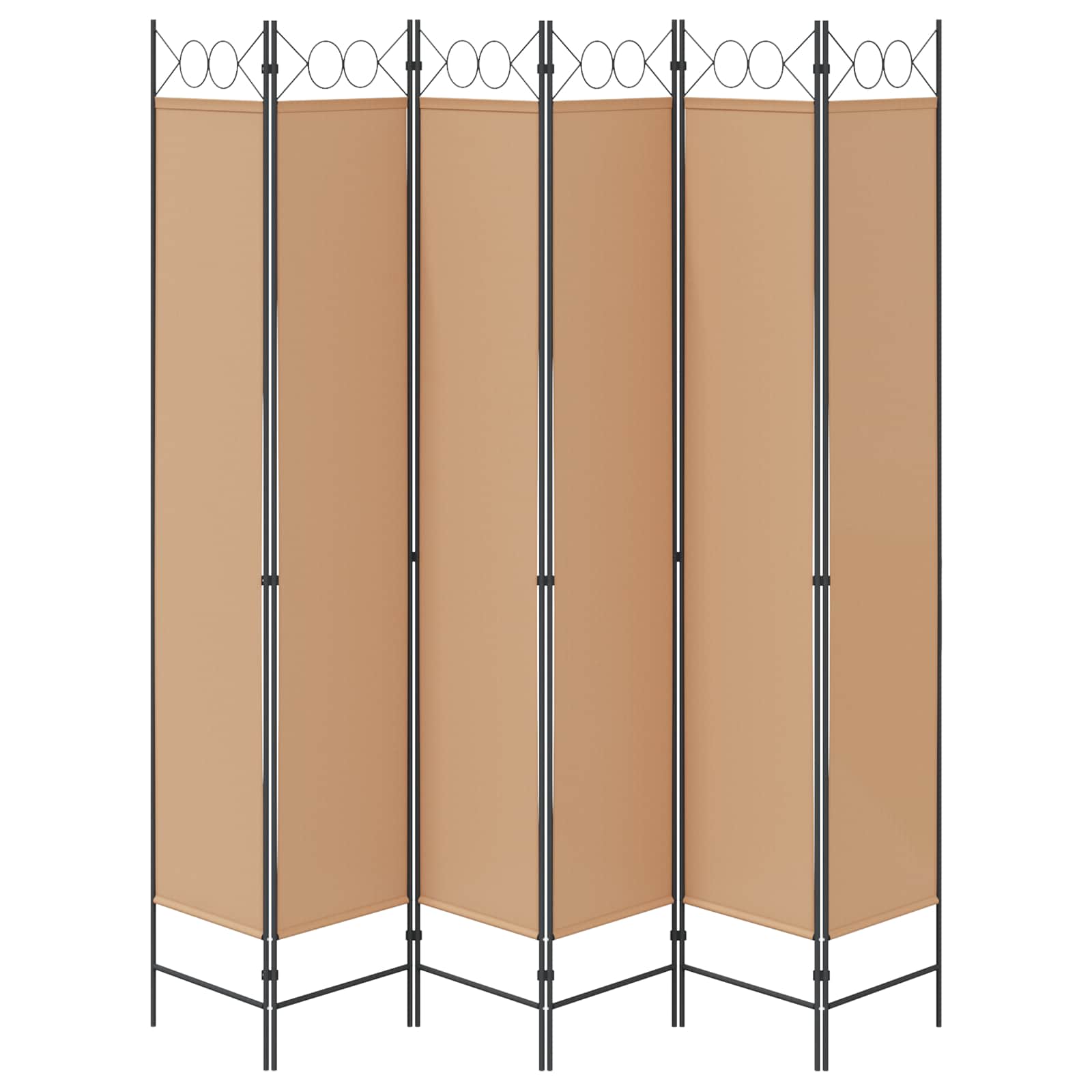 3-teiliger Raumteiler Beige 120 x 200 cm Stoff
