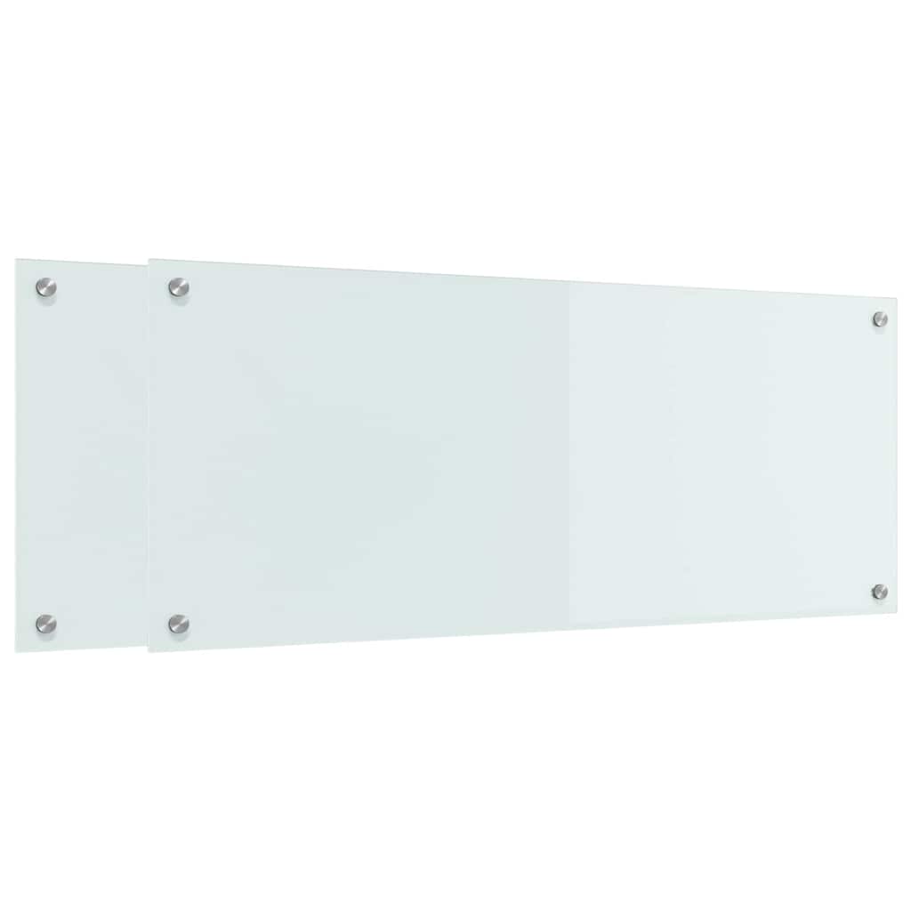 Küchenrückwand 2 pcs Weiß 70 x 40 cm Gehärtetes Glas