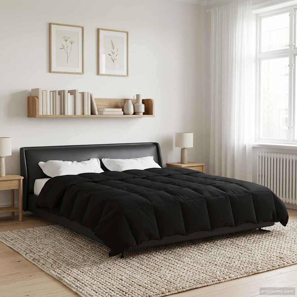 Ganzjahresbettdecke Anthrazit 135 x 200 cm Mikrofaser