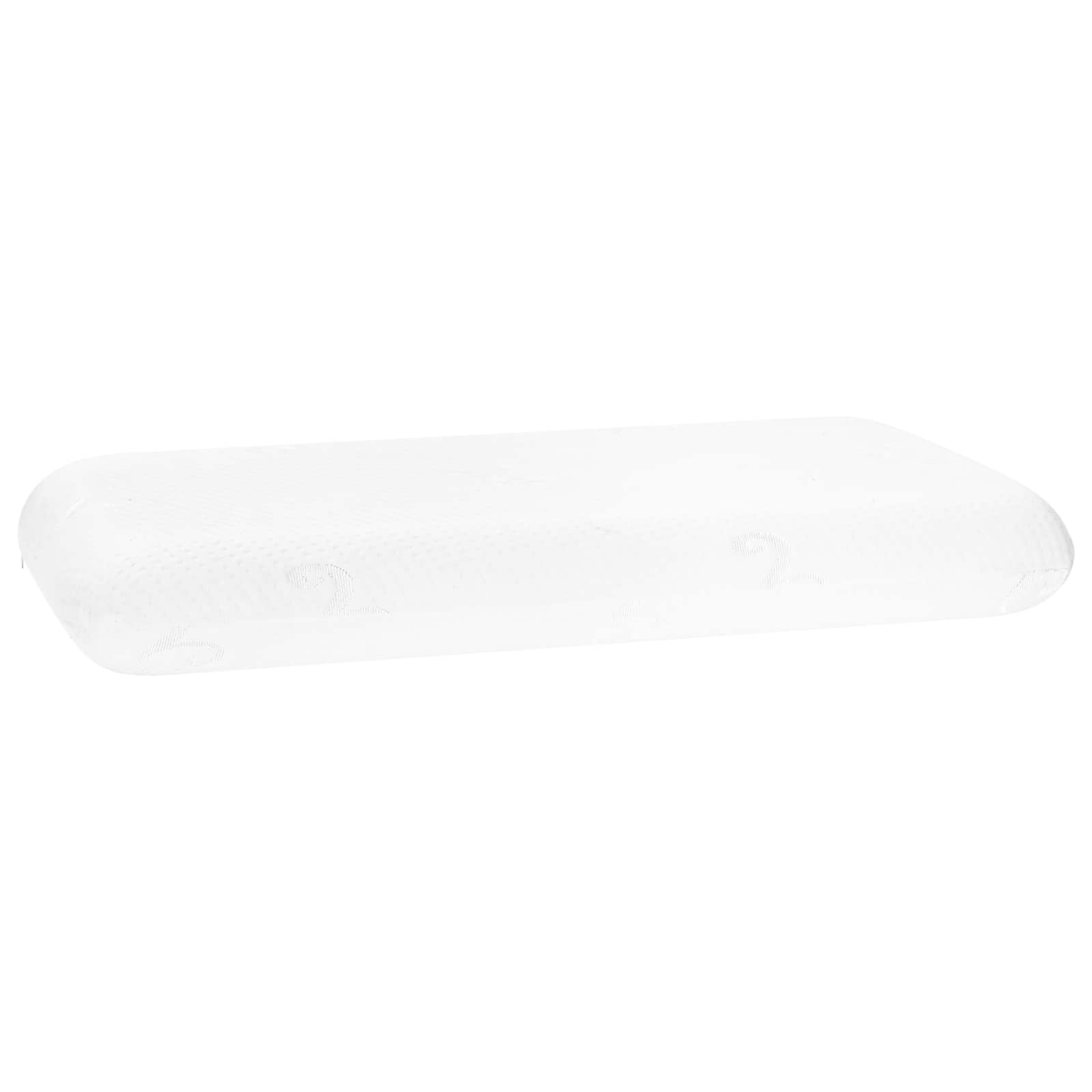 Schlafkissen Uni Weiß 70 x 36 x 6,5 cm Viscoschaum