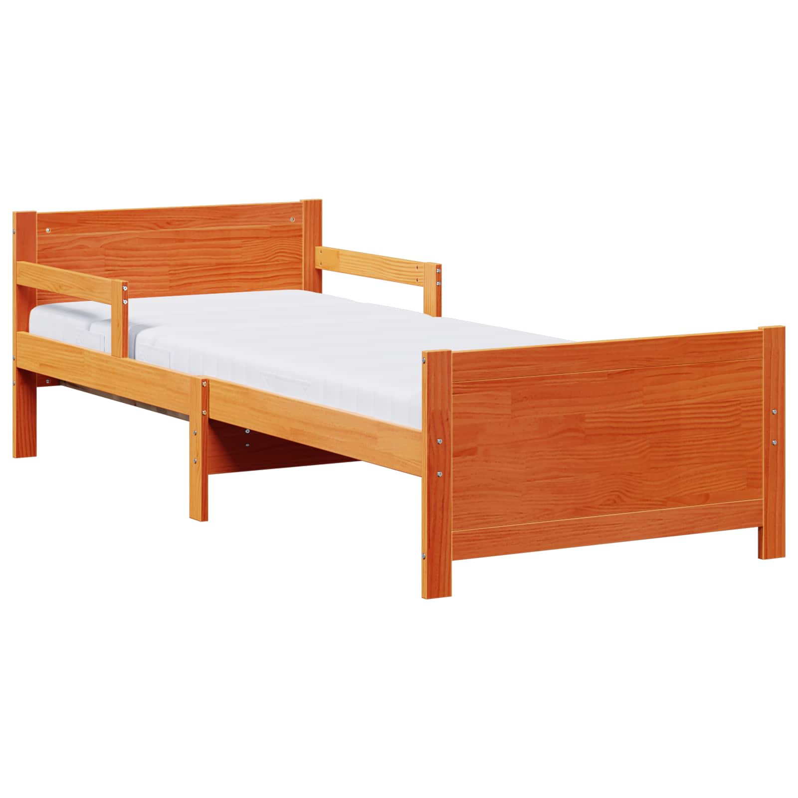 Bettgestell mit erweiterbarer Matratze Braun 80 x 200 cm