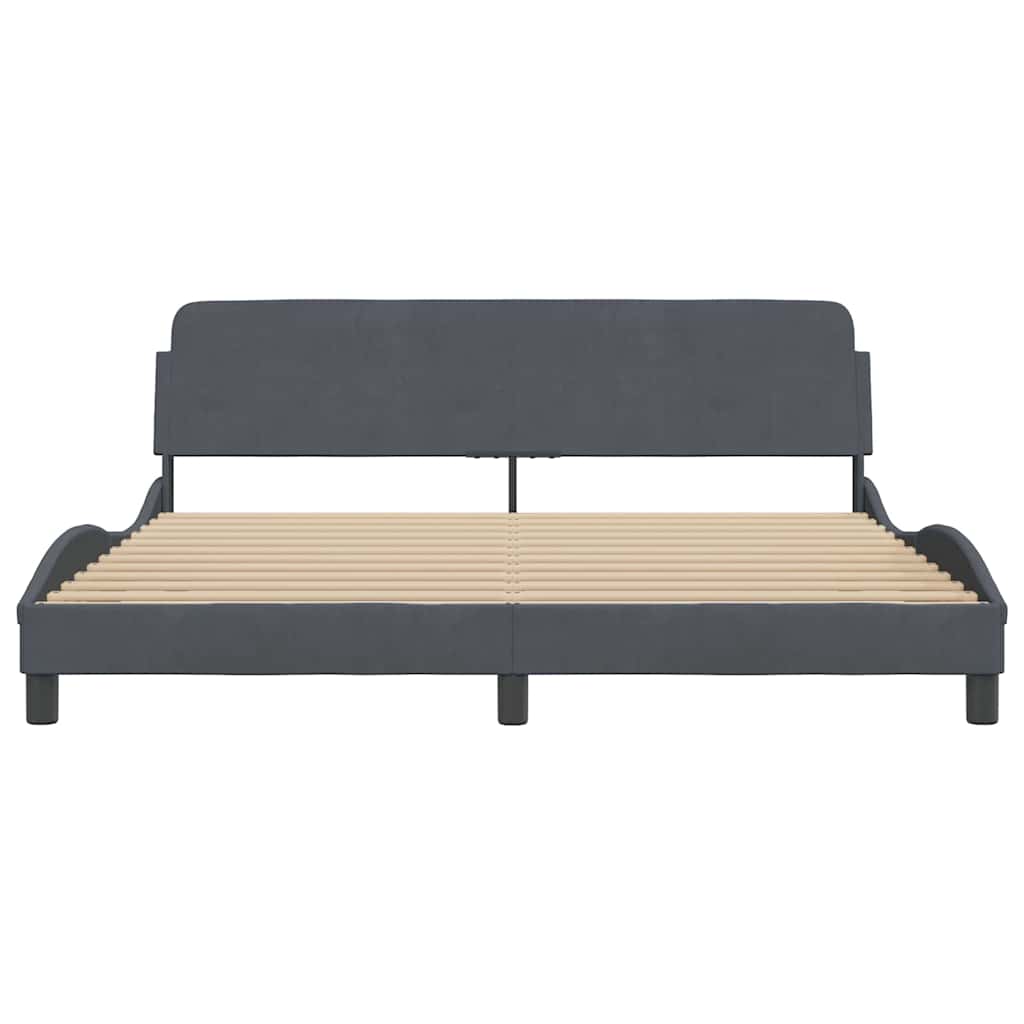 Bettgestell "Dover" Hellgrau 80x200 cm Samt
