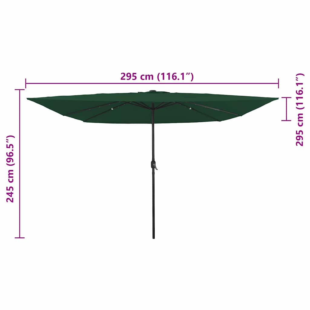 Garten-Sonnenschirm Sand 295 x 295 x 245 cm Polyester und Stahl