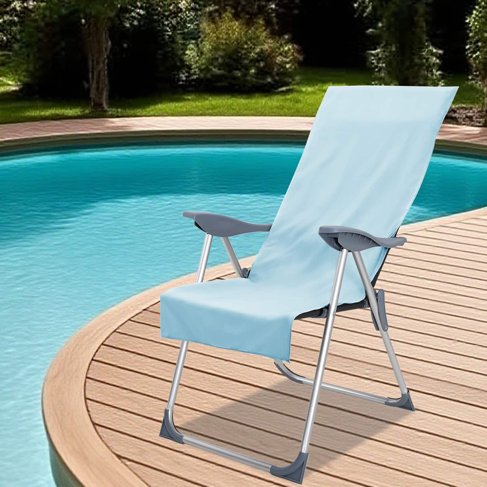 Außenstuhl Handtücher 2 pcs Schwarz 130 x 60 cm